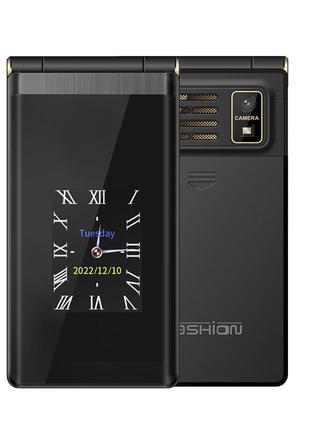 Телефон розкладачка tkexun m1 (yeemi m1) black кнопковий мобільний телефон зручний бабусефон