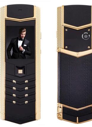 Мобільний телефон h-mobile v1 (hope v1) black-gold. vertu design кнопковий дизайнерський телефон верту