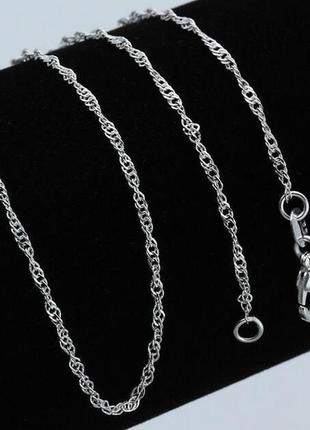 Длинная женская серебряная цепочка 60 см. толщина 1,5 мм. плетение якорь серебро 925 пробы2 фото