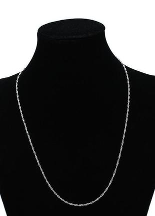 Длинная женская серебряная цепочка 60 см. толщина 1,5 мм. плетение якорь серебро 925 пробы3 фото