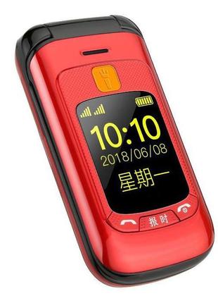 Мобильный телефон gzone f899 red. flip английская клавиатура раскладушка с 2 экранами