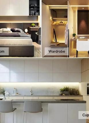 Ultra led 1м очень яркая светодиодная usb лента с датчиком движения 320 диодов, 3000к