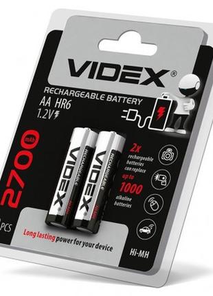 Аккумуляторы videx hr6/aa 2700mah double blister(2pcs)