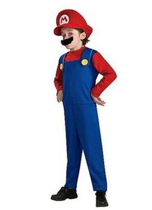 Костюм марио детский super mario ост (l) 120-130 см