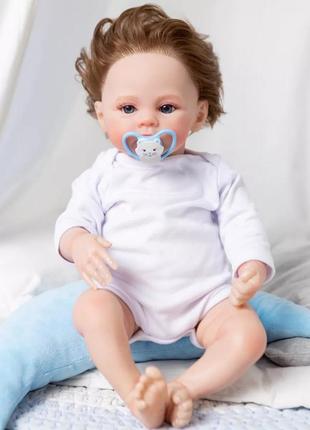 Силиконовая коллекционная кукла реборн reborn мальчик тёма виниловая1 фото
