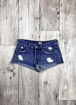 Pull&amp;bear шорты 34 xs размер женская джинсовые синяя