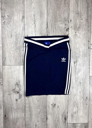 Adidas original юбка 16 l размер женская спортивная синяя оригинал