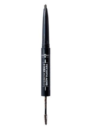 Eyebrow pen&brow mascara bronx colors 0.25 г/1.35 г темно-коричневий