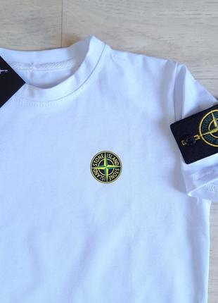 Белая футболка stone island рост 134-1642 фото