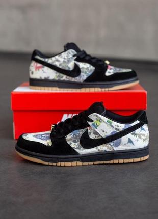 Чоловічі кросівки nike sb dunk low x supreme rammellzee 40-41-42-43-44-45