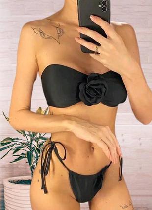 Купальник топом с трусиками на завязках, размер l