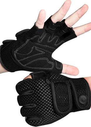 Перчатки для фитнеса, тренажерного зала moreok с защитой запястья спортивные перчатки