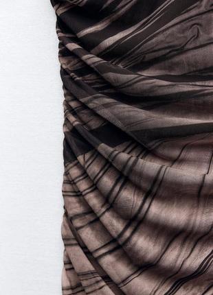 Тюлева сукня з принтом  від zara, розмір xs**7 фото