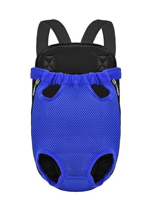 Рюкзак- кенгуру для животных dt854 blue m. сумка переноска для собак и кошек