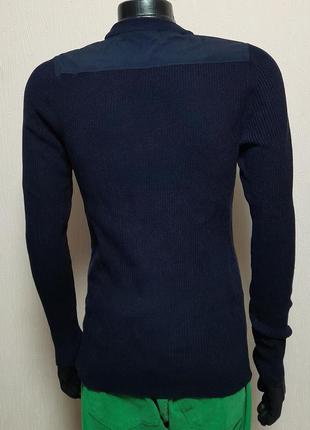Практичный хлопковый свитер синего цвета jack&jones premium made in bangladesh4 фото