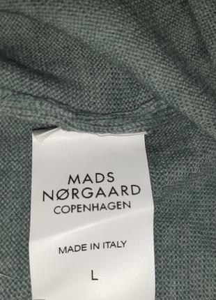 Стильный пуловер зелёного цвета из мериносовой шерсти mads nørgaard copenhagen, made in italy5 фото