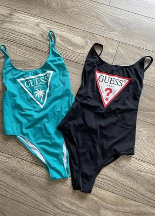 Купальник сдельный с логотипом🩱бренда guess