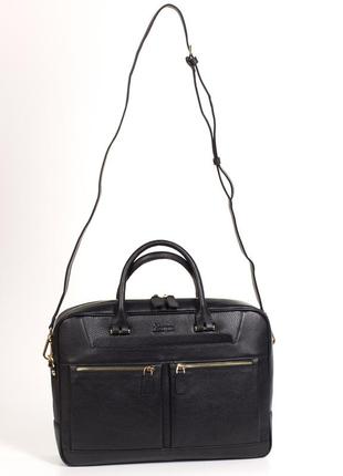 Жіночий портфель сумка karya 0276-45 з натуральної шкіри чорний туреччина10 фото