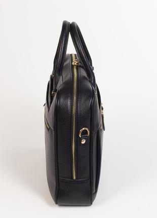 Жіночий портфель сумка karya 0276-45 з натуральної шкіри чорний туреччина4 фото