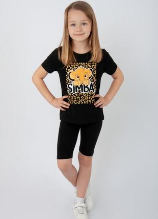 Стрейчева трикотажна футболка дитяча сімба, симба, simba, бавовняна літня футболка4 фото