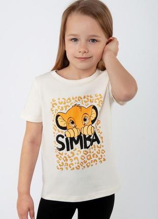 Стрейчева трикотажна футболка дитяча сімба, симба, simba, бавовняна літня футболка7 фото