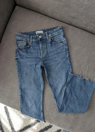 Женские укороченные джинсы клеш кльош 36 s