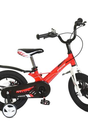 Велосипед дитячий prof1 lmg14233 14 дюймів, червоний
