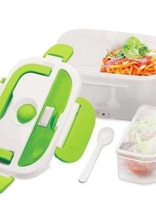 Електричний ланчбокс із підігрівом the electric lunch box 220v зелений