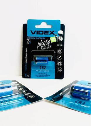 Батарейка літієва videx cr2 1pc blister card (20/200)