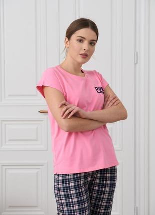 Піжама жіноча футболка зі штанами dreamland розмір s, m, l, xl2 фото
