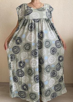 Літній жіночий сарафан для великих жінок 80р1 фото