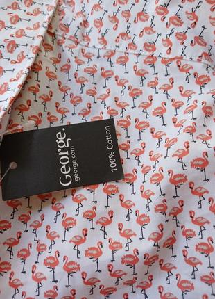 Сорочка короткий рукав нова котон рубашка xl