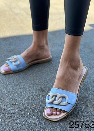 Натуральная кожа замша все размеры шлепанцы