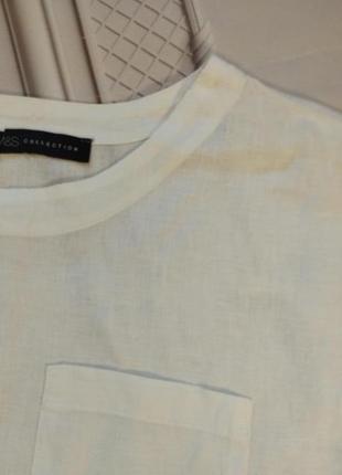 Блуза льон в стилі marina rinaldi4 фото