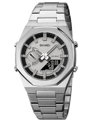 Часы наручные 1816sibk skmei, silver/black