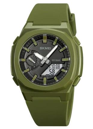 Годинник наручний 2091agwt skmei, army green-white