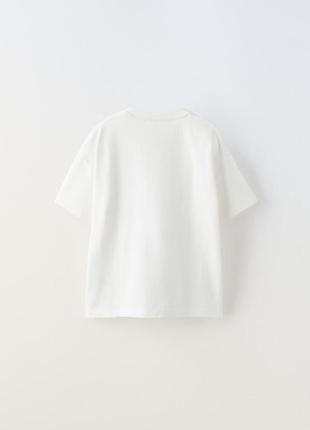 Біла футболка zara2 фото