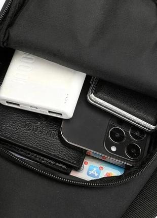 Нагрудная сумка, мужская сумка на одно плечо через плечо большой емкости, спорт на...