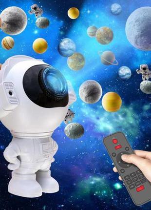 Зоряний 3d проектор mgy-143 astronaut, bluetooth, speaker, 4 вкладиші, night light