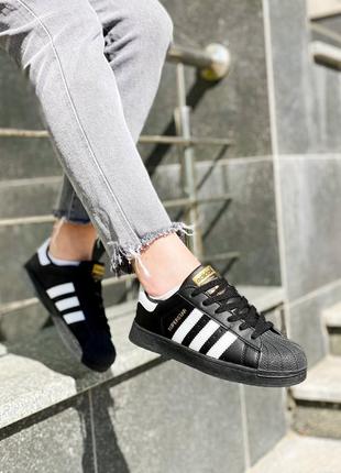 Кроссовки 
adidas superstar black