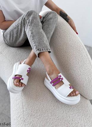 Босоножки женские кожаные