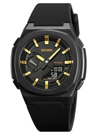 Часы наручные 2091bkgdbk skmei, black/gold-black