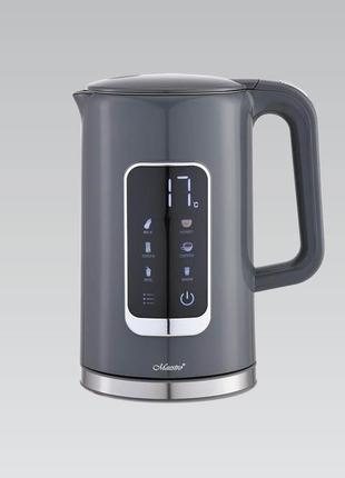 Електричний чайник 1.7 л дисковий maestro mr-024-grey електрочайник 2200 вт для дому, офісу, дачі