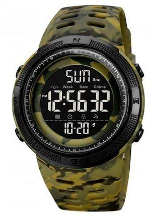 Часы наручные мужские водостойкие skmei 2070cmgnbk army green camo-black