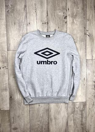 Umbro кофта лонгслив l размер серая с лого