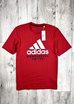 Adidas m.u. футболка m размер новая футбольная красная с лого оригинал