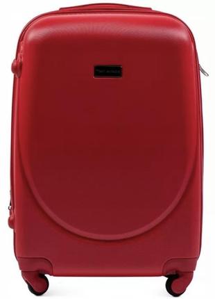 Дорожня пластикова валіза wings к-310 валіза червоний розмір l велика пластикова якісна валіза2 фото