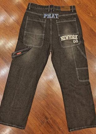 Классные скейтерские джинсы багги jnco y2k, размер м-l