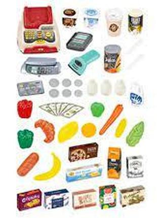 Детский игровой home supermarket супермаркет магазин 668-84 с корзиной для продуктов, 48 предметов, в коробке2 фото