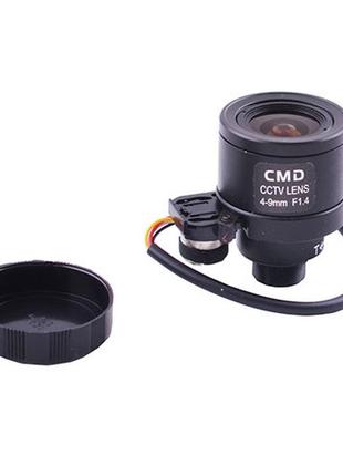 Вариофокальный объектив cctv 1/3 pt 0409 4mm-9mm f1.4 automatic iris